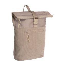 New Rebels New York Ribbi Rolltop Rugzak 17-21L Schooltas & Werktas Ribstof Laptop Rugtas 15.6 inch Taupe