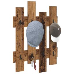 vidaXL Wandgemonteerde kapstok Muurmontage Oudhout 60 x 3 x 82 cm