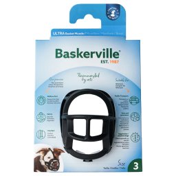 Muilkorf Baskerville Ultra 2.0 - Maat 3: Bijv. Border Collie, Schnauzer