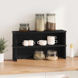 vidaXL Keukenrekken stapelbaar 2 st 60x15x16 cm zwart