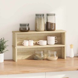 vidaXL Keukenrekken stapelbaar 2 st 60x15x16 cm sonoma eikenkleurig