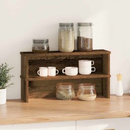 vidaXL Keukenrekken stapelbaar 2 st 60x15x16 cm oud houtkleurig