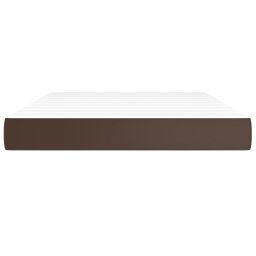vidaXL Pocketveringmatras medium 140x190x20 cm kunstleer bruin