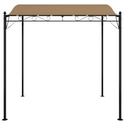 vidaXL Luifel 2x2,3 m 180 g/m² stof en staal taupe