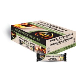 ZIP Starterlog 10 stuks - Haardblok - Openhaard & Kachel - Aanmaakblokjes - Natuurlijk en Geurloos - 10 x 400 gram