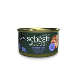 12x80g Schesir After Dark Kip & Eend natvoer voor katten