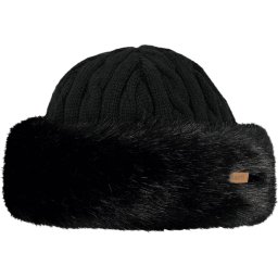 Barts Fur Cable Bandhat Hoed Dames - One Size - Zwart