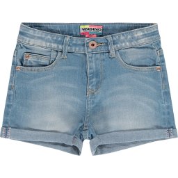 Vingino - Maat 116 - Essentials Kinder Meisjes High Waist Short Jeans