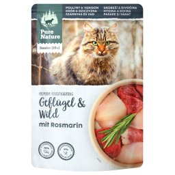 12x 85g Pure Nature Senior Cat Gevogelte & Wild Nat Kattenvoer