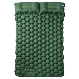 vidaXL Kampeermatras met kussens zelfopblazend 2-persoons groen