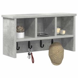 vidaXL Wandgemonteerde kapstok Muurmontage Beton Grijs 50 x 16 x 26 cm