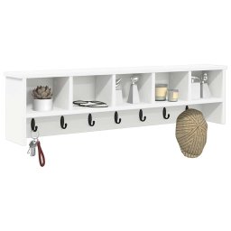 vidaXL Wandgemonteerde kapstok Muurmontage Wit 100 x 16 x 26 cm
