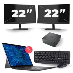 Dell Latitude 7320 - Intel Core i7-11e Generatie - 13 inch - 16GB RAM - 256GB SSD - Windows 11 Home + 2x 22 inch Monitor