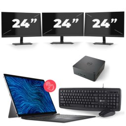 Dell Latitude 7320 - Intel Core i7-11e Generatie - 13 inch - 16GB RAM - 256GB SSD - Windows 11 Home + 3x 24 inch Monitor