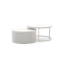 + 15% kassakorting | Bellagio Oriago lounge tuintafelset ø85cm(h:45cm)/ø78cm (h:36cm) - Laagste prijsgarantie!