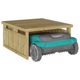 vidaXL Grasmaaier Garage Bruin 73.5 x 81.5 x 38.5 cm