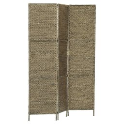 vidaXL Kamerscherm met 3 panelen 116x160 cm waterhyacint bruin