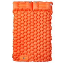 vidaXL Kampeermatras met kussens zelfopblazend 2-persoons oranje