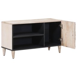 vidaXL TV-kast met plank Wit 80 x 31,5 x 46 cm Massief Mango Hout