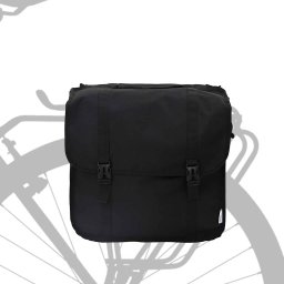 vidaXL Fietstas Zwart 40 x 18.5 x 35 cm Polyester