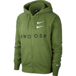 Nike Maat M Nsswoosh Hoodie Fz Ft Sporttrui Heren Treeline/Black/White