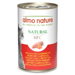 12x140g Kip & Garnalen Almo Nature Classic Kattenvoer