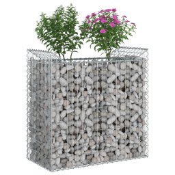 vidaXL Gabion Verhoogd Bed Zilverkleurig