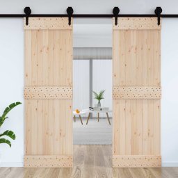vidaXL Deur NARVIK Naturel 70 x 210 cm Massief Grenenhout