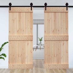 vidaXL Deur NARVIK Naturel 95 x 210 cm Massief Grenenhout