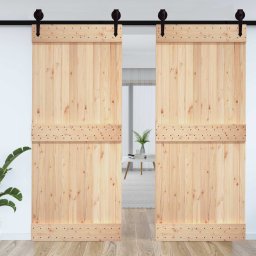 vidaXL Deur NARVIK Naturel 100 x 210 cm Massief Grenenhout