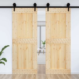vidaXL Deur NARVIK Naturel 85 x 210 cm Massief Grenenhout