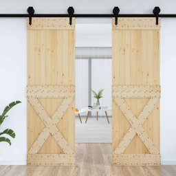 vidaXL Deur NARVIK Naturel 70 x 210 cm Massief Grenenhout