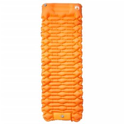 vidaXL Kampeermatras met kussen zelfopblazend 1-persoons oranje