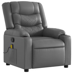 vidaXL Massagestoel van grijs kunstleer