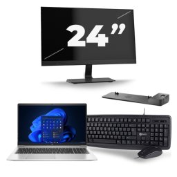 HP Probook 450 G8 - Intel Core i5-11e Generatie - 15 inch - 8GB RAM - 256GB SSD - Windows 11 + 1x 24 inch Monitor