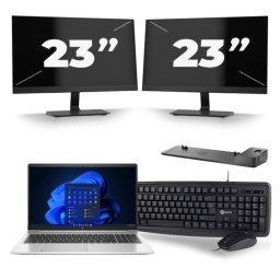 HP Probook 450 G8 - Intel Core i5-11e Generatie - 15 inch - 8GB RAM - 256GB SSD - Windows 11 + 2x 23 inch Monitor