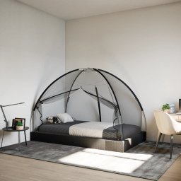 vidaXL Klamboe met deuren Mongolia 220 gaas 200x120x130 cm zwart
