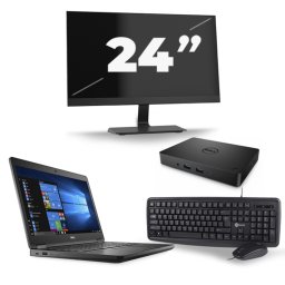 Dell Latitude 5480 - Intel Core i5-6e Generatie - 14 inch - 8GB RAM - 256GB SSD - Windows 11 + 1x 24 inch Monitor