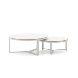 + 15% kassakorting | Bellagio Ficarolo lounge tuintafelset ø85cm(h:35cm)/ø65cm (h:30cm) - Laagste prijsgarantie!