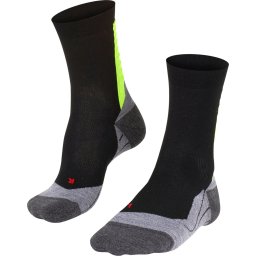 FALKE - Maat 42-43 Achilles compressie anti zweet functioneel garen sportsokken heren zwart