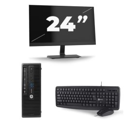 HP ProDesk 400 G2.5 SFF - Intel Core i5-4e Generatie - 8GB RAM - 256GB SSD - Windows 10 + 1x 24 inch Monitor