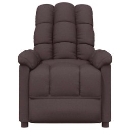 vidaXL Massagestoel stof donkerbruin