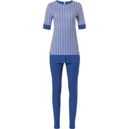 Pastunette Deluxe Maat 36 - In to Blue - Dames Pyjamaset - Blauw
