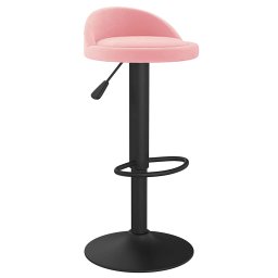 vidaXL Barkrukken 2 st fluweel roze