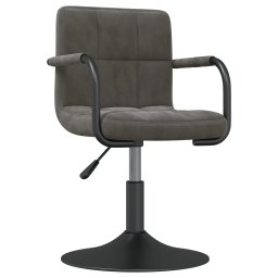 vidaXL Eetkamerstoelen draaibaar 2 st fluweel donkergrijs