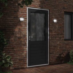vidaXL Buitenwandlamp LED gegoten aluminium zwart