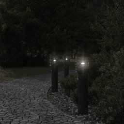 vidaXL Vloerlamp voor buiten met sensor 60 cm roestvrijstaal zwart