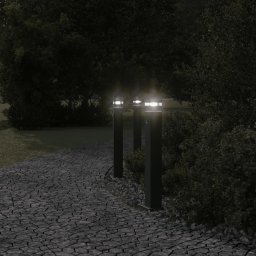 vidaXL Vloerlamp voor buiten met sensor 80 cm aluminium zwart