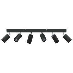 vidaXL Plafondspot met schijnwerpers Zwart 73 x 6 x 16 cm Metaal