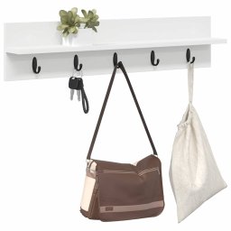 vidaXL Wandgemonteerde kapstok Muurmontage Wit 80 x 10,5 x 18 cm
